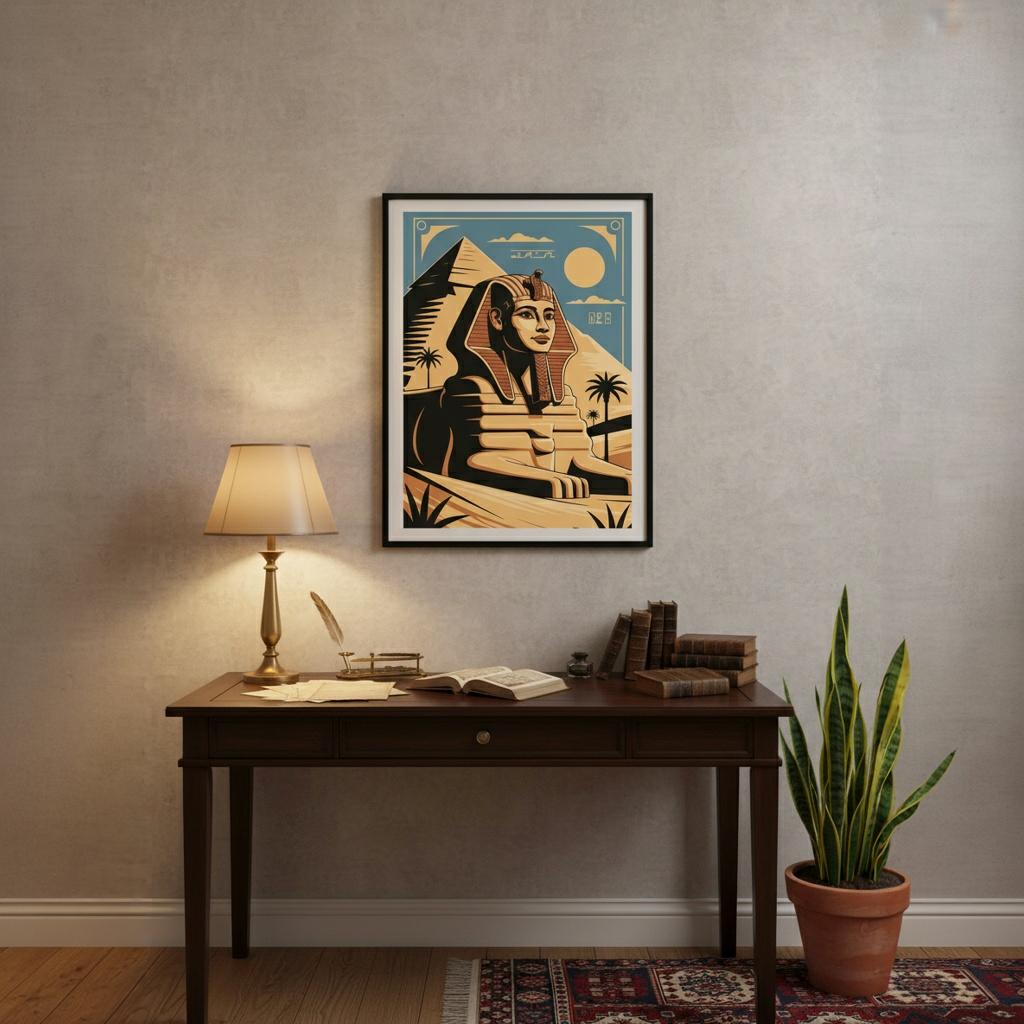 poster-dycoratif-style-rytro-avec-sphinx-et-pyramide-picture-1758