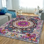 Tapete persa tradicional multicolor para sala