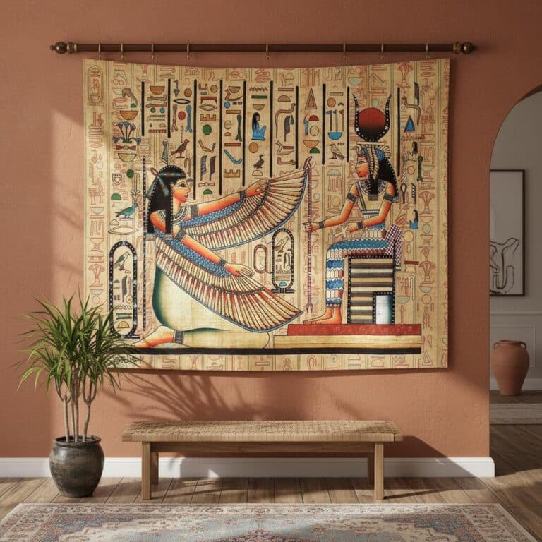 tapisserie-motif-ygyptien-avec-scyne-mythologique-picture-4839