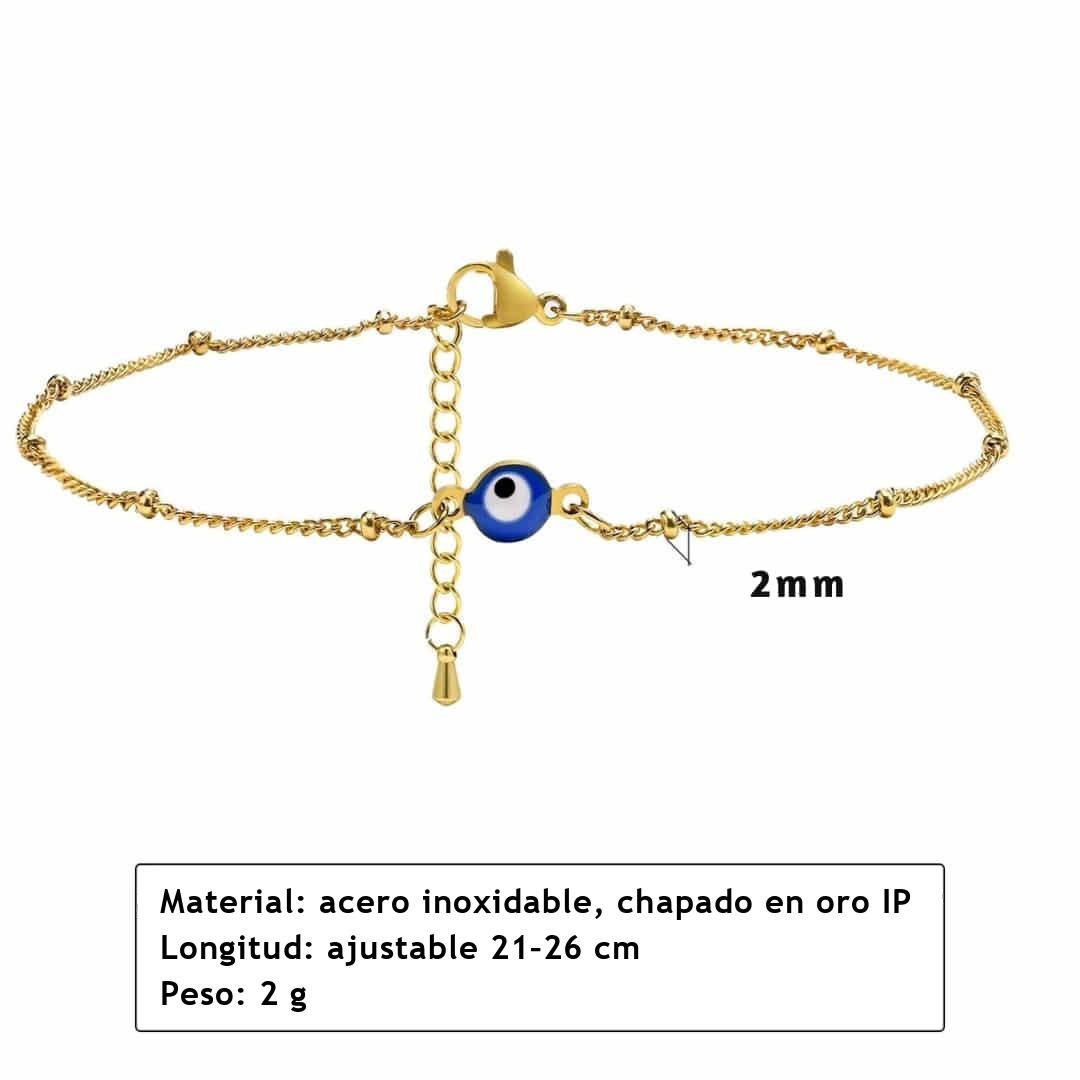 Tobillera dorada de estilo oriental