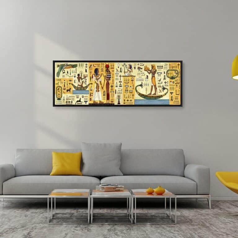 toile-murale-ygyptienne-avec-hiyroglyphes-et-dieux-picture-8612