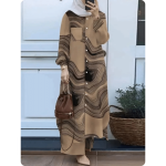 Tunique longue musulmane à motifs ondulés
