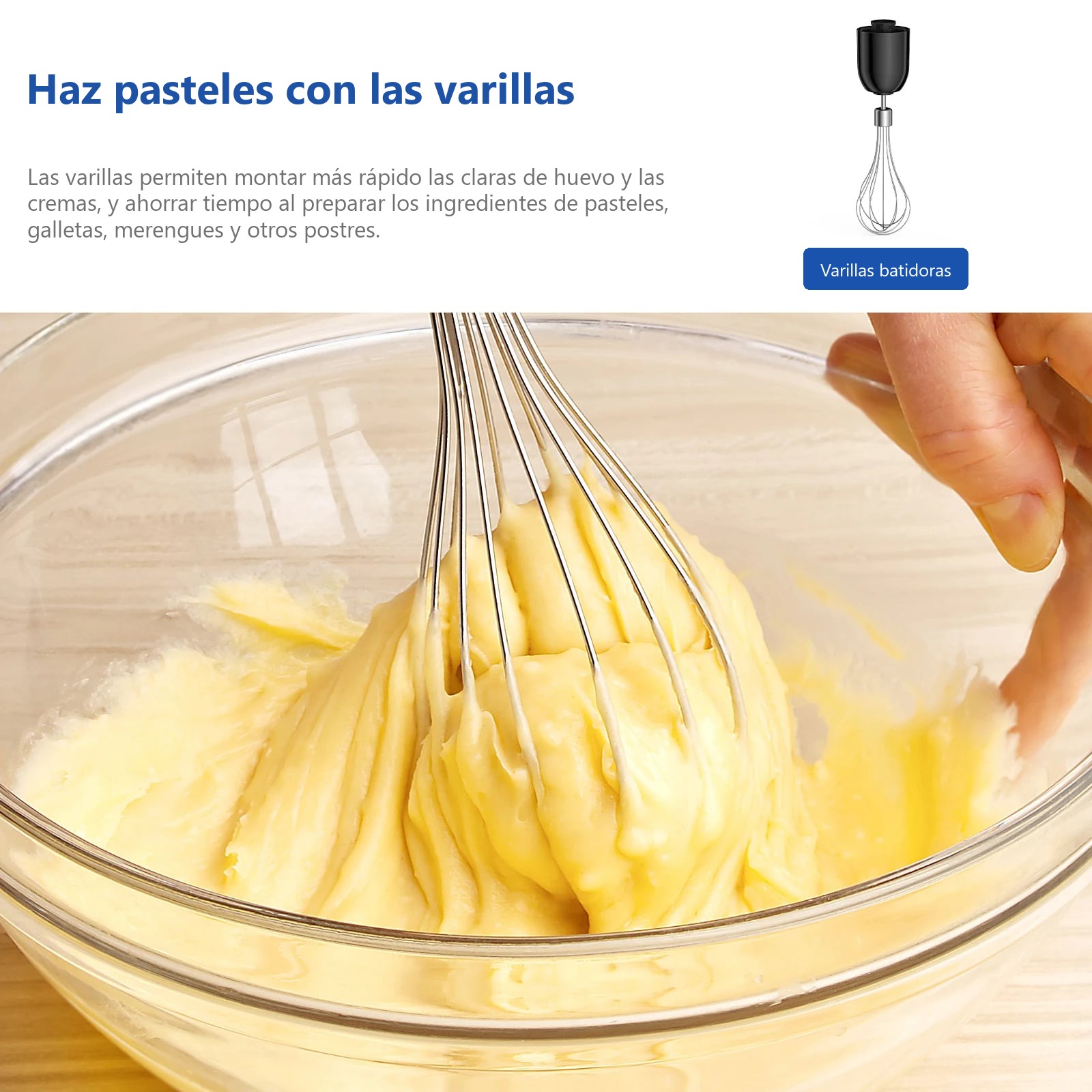 Batidora de mano potente y picadora Biolomix