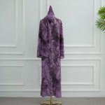 Abaya en mousseline à capuchon en tissu léger