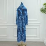 Abaya en mousseline à capuchon en tissu léger