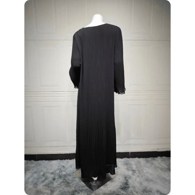 Abaya Moderne à Manches Longues Plissée 12