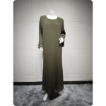 Abaya moderne à manches longues plissée