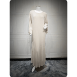 Abaya moderne à manches longues plissée