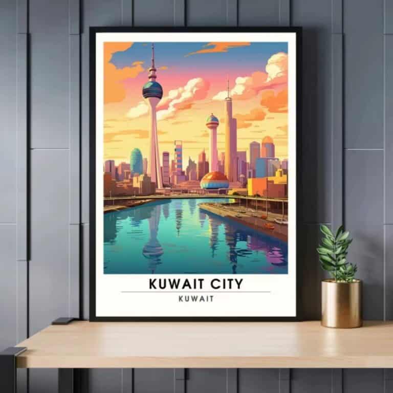 Affiche Artistique de la Ville de Koweït City