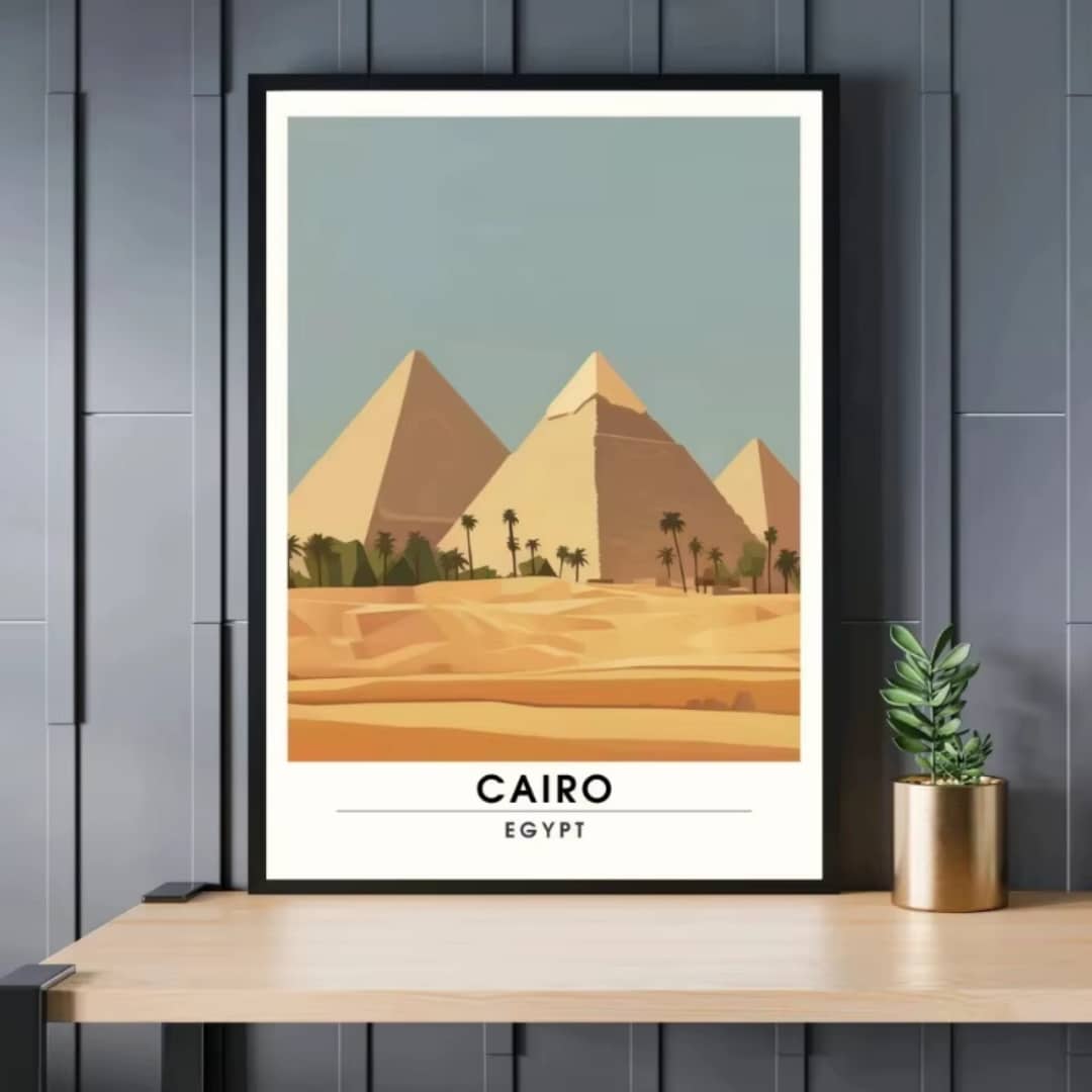 Affiche Murale sur Toile Pyramides du Caire