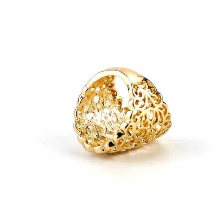 Bague Turque en Alliage Doré Ajouré 3