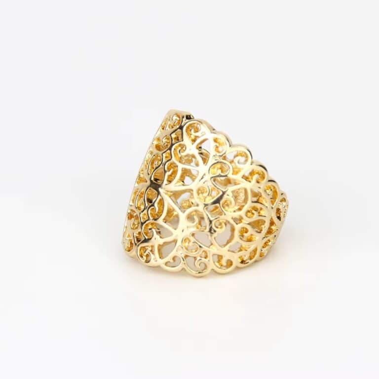 Bague Turque en Alliage Doré Ajouré 4