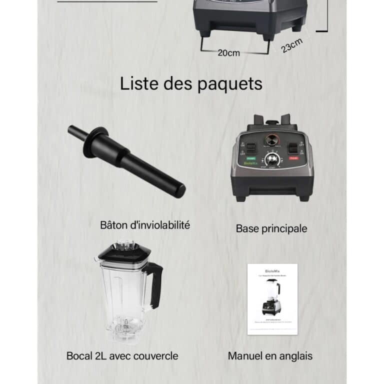 Blender Biolomix pour Smoothies et Soupes - 10 (10)
