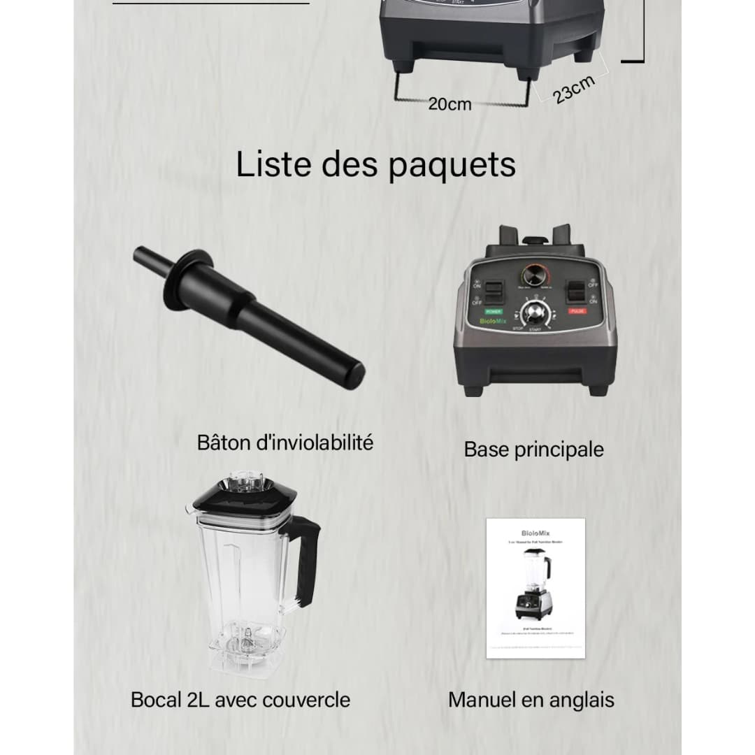 Blender Biolomix pour Smoothies et Soupes - 10 (10)