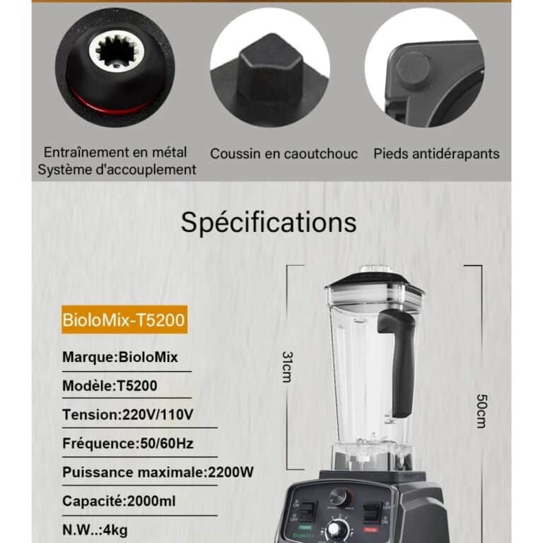 Blender Biolomix pour Smoothies et Soupes - 10 (9)