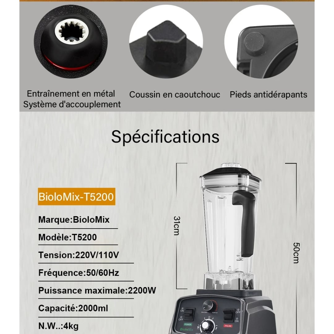 Blender Biolomix pour Smoothies et Soupes - 10 (9)