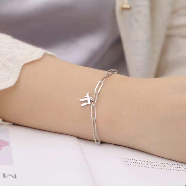 Bracelet en Acier Inoxydable avec Symbole Chai 2