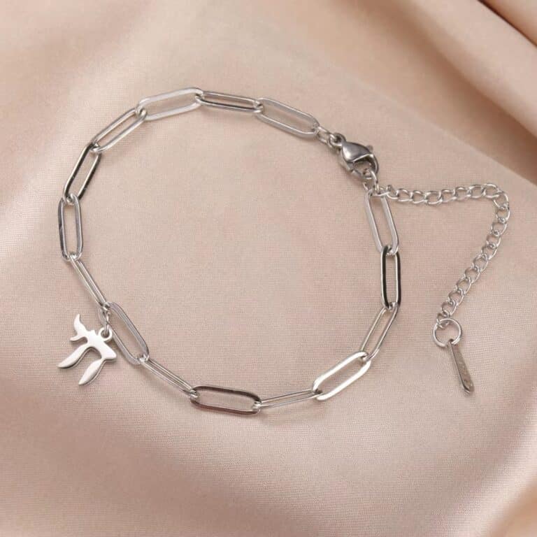 Bracelet en Acier Inoxydable avec Symbole Chai 4