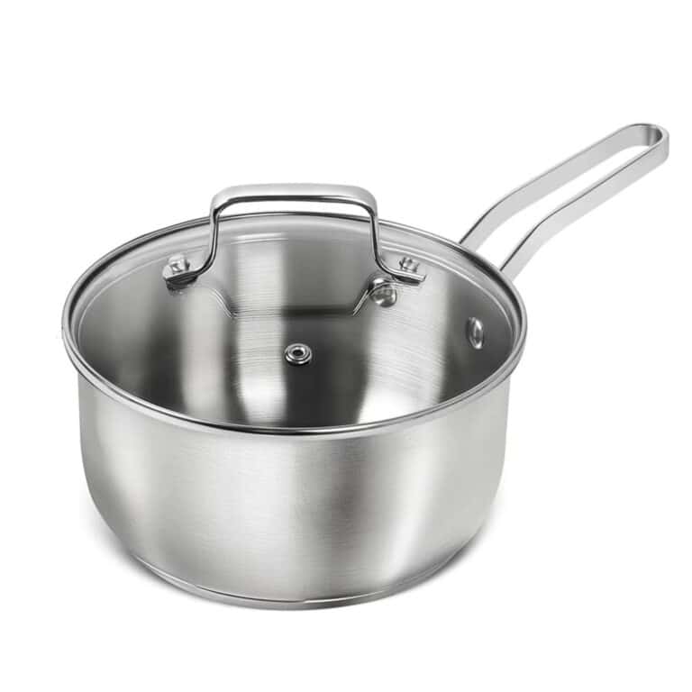 Casserole en acier inoxydable 304 avec couvercle en verre