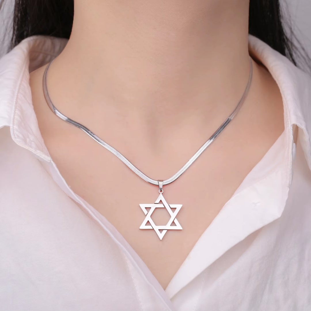 Collier Étoile de David en Acier Inoxydable 1