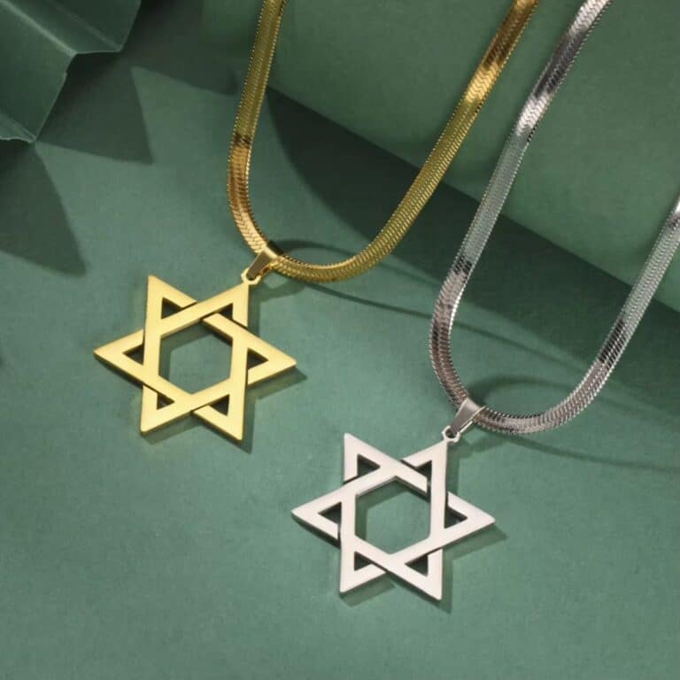 Collier Étoile de David en Acier Inoxydable 3