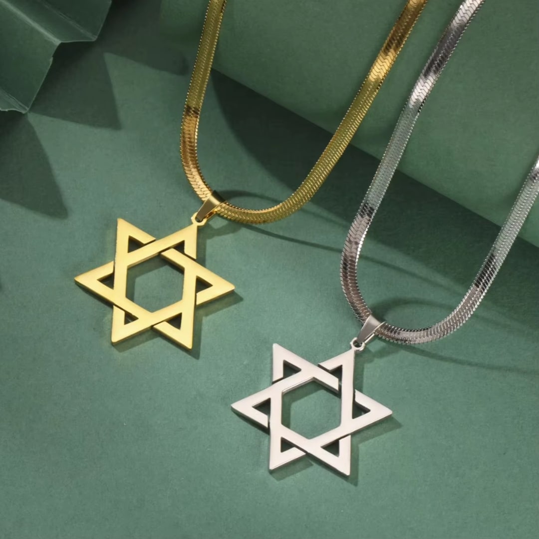 Collier Étoile de David en Acier Inoxydable 3