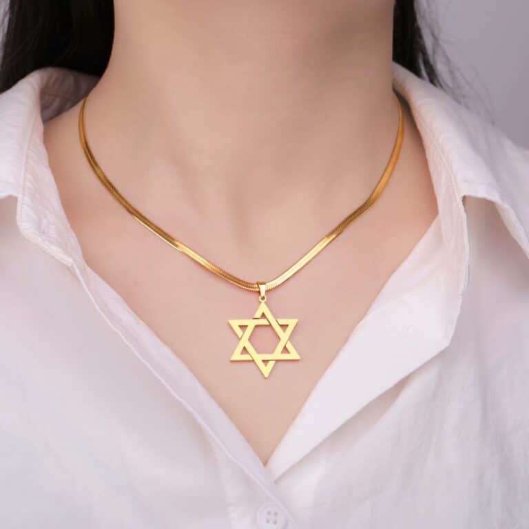 Collier Étoile de David en Acier Inoxydable 4