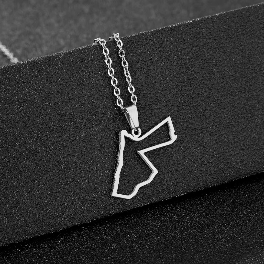Collier Minimaliste Carte Jordanie 2