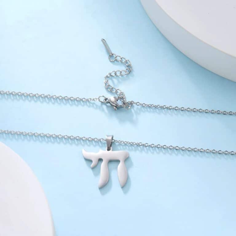 Collier Symbolique Chai Juif en Acier Inoxydable 6