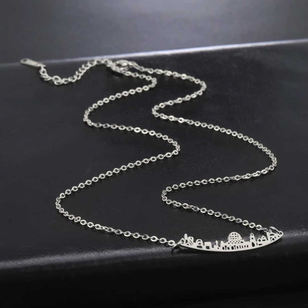 Collier ville de Jérusalem en acier inoxydable