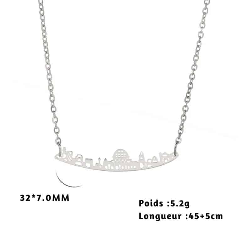 Collier Ville de Jérusalem en Acier Inoxydable 4
