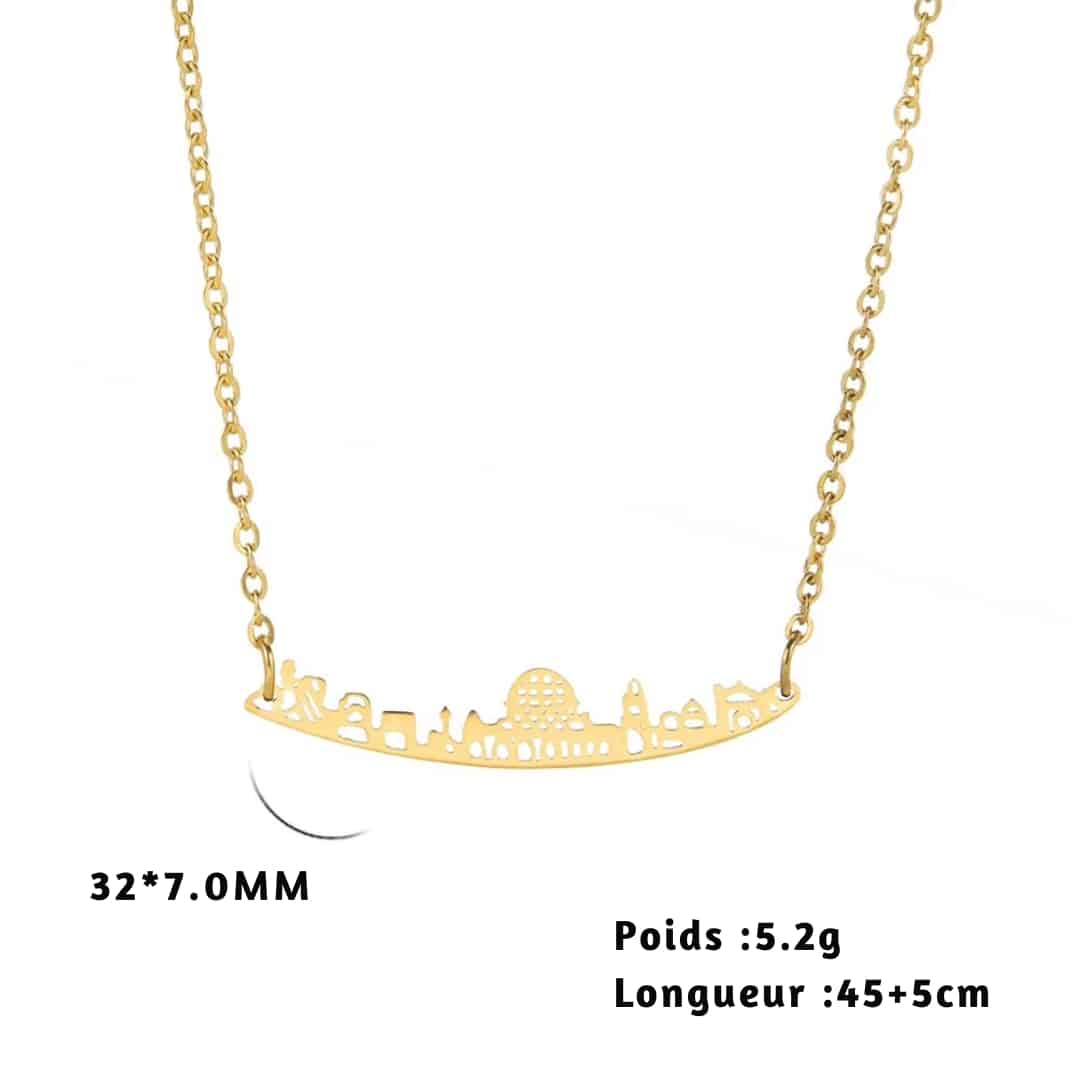Collier Ville de Jérusalem en Acier Inoxydable 5
