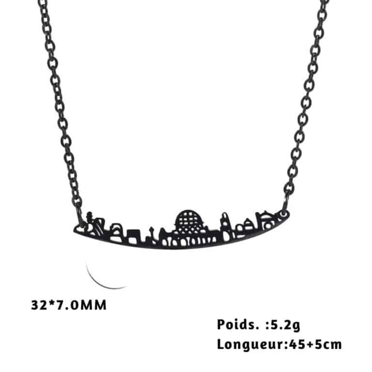 Collier Ville de Jérusalem en Acier Inoxydable 6