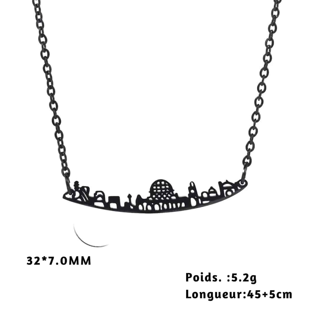 Collier Ville de Jérusalem en Acier Inoxydable 6