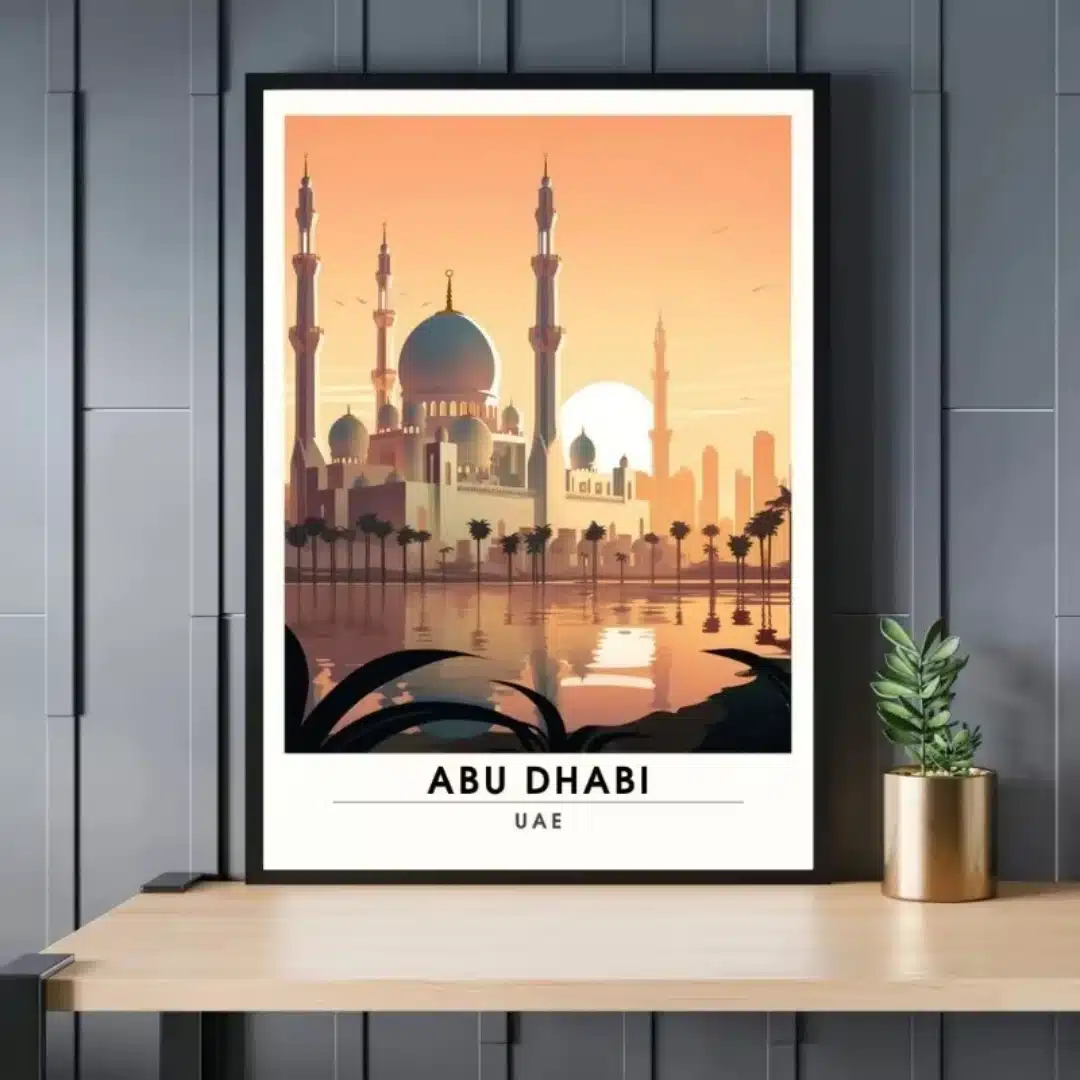 Décoration murale orientale Mosquée Abu Dhabi