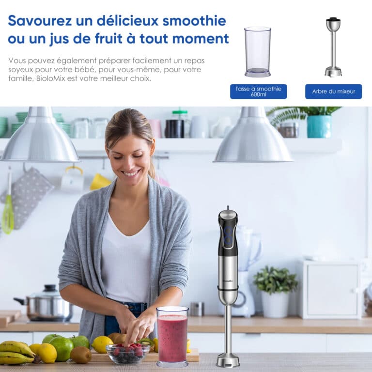 Ensemble mixeur plongeant et hachoir biolomix