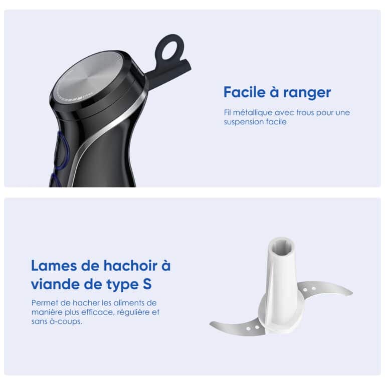 Ensemble mixeur plongeant et hachoir biolomix