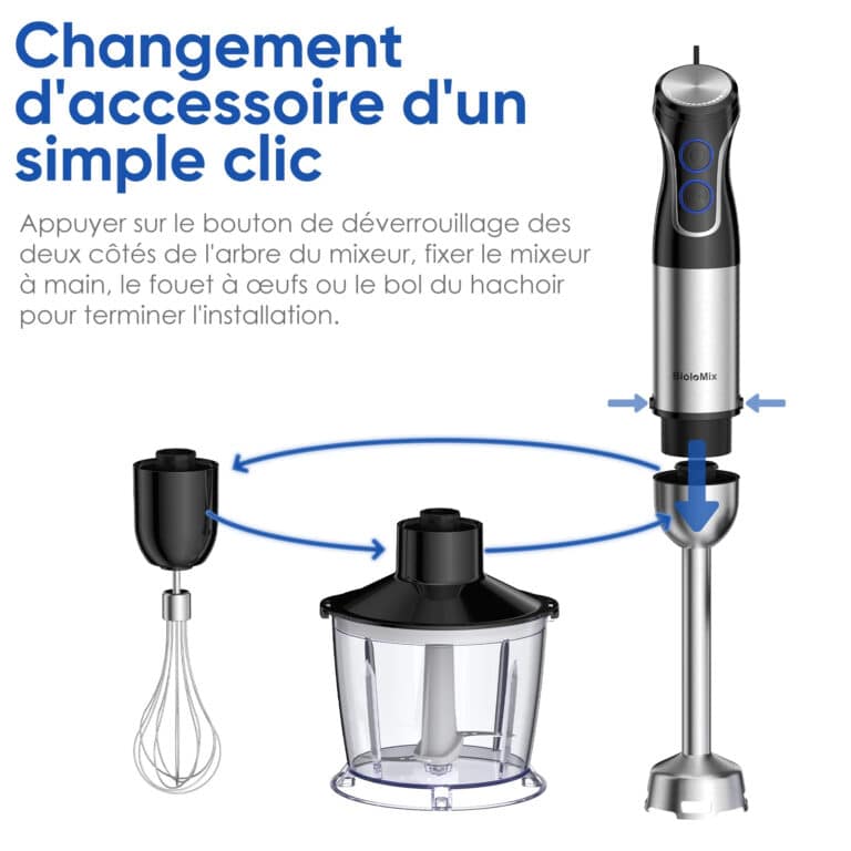 Ensemble mixeur plongeant et hachoir biolomix