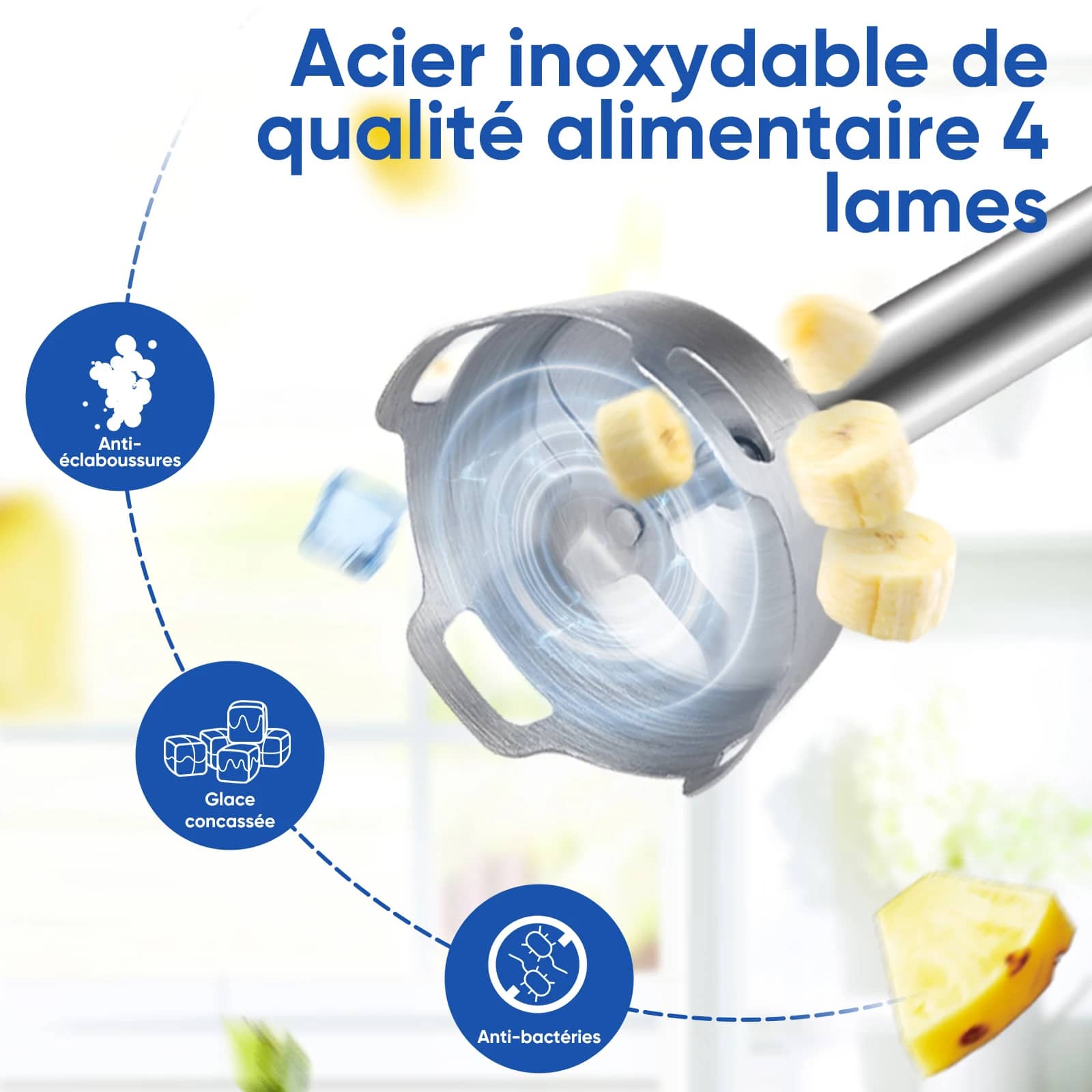 Ensemble mixeur plongeant et hachoir biolomix