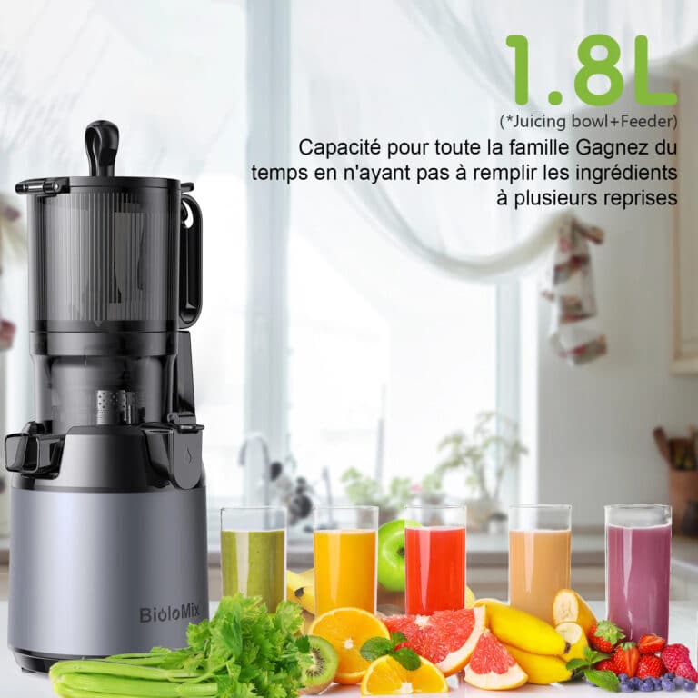 Extracteur de jus à Froid Biolomix sans BPA avec Triple Filtre - 10 (2)