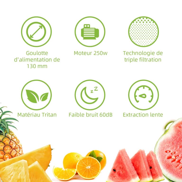 Extracteur de jus à Froid Biolomix sans BPA avec Triple Filtre - 10 (7)