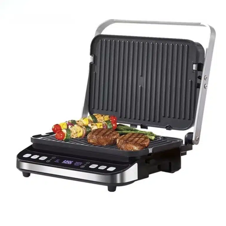 Plancha électrique antiadhésive Biolomix avec 6 programmes de cuisson