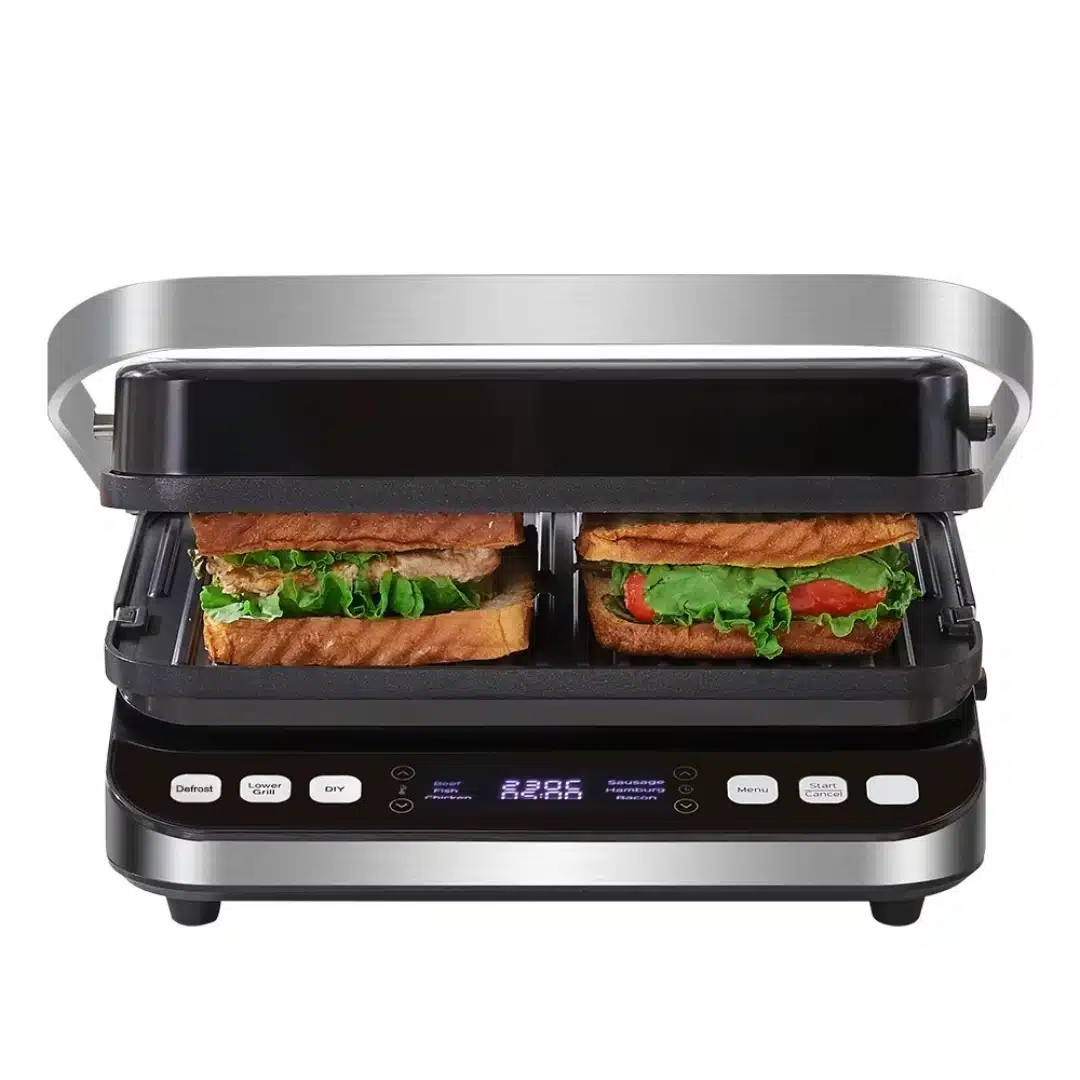 Plancha électrique antiadhésive Biolomix avec 6 programmes de cuisson