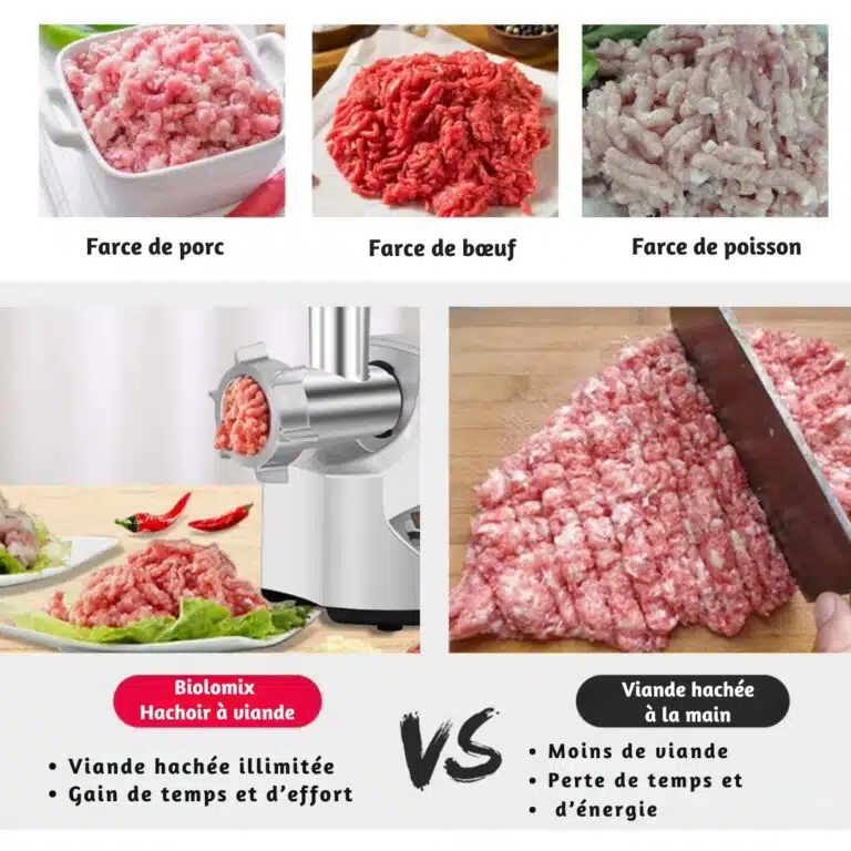 Hachoir à viande électrique Biolomix 3000w