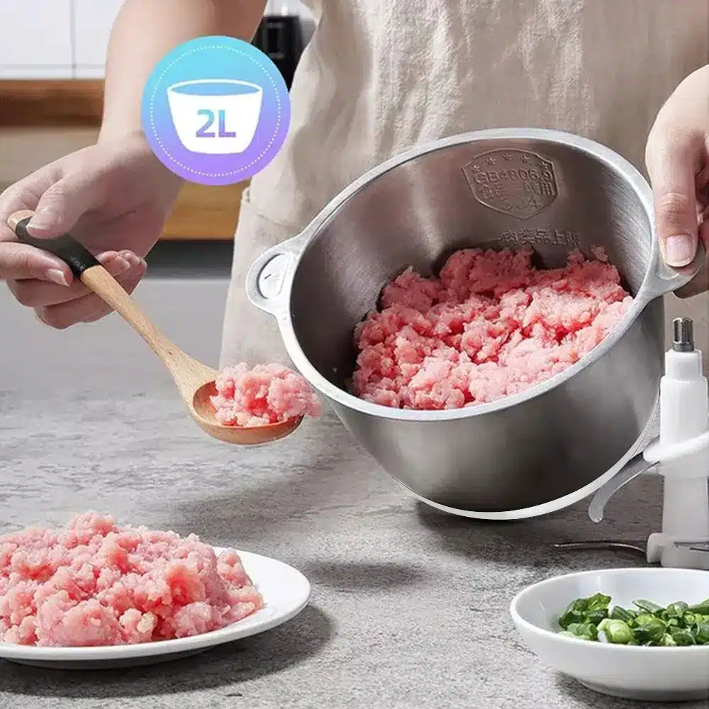 Hachoir multifonction Biolomix en acier inoxydable pour viande et légumes