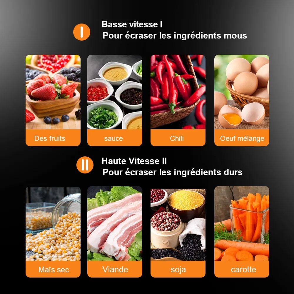 Hachoir électrique BioloMix 2L 500w bol inox double lame - 10 (3)