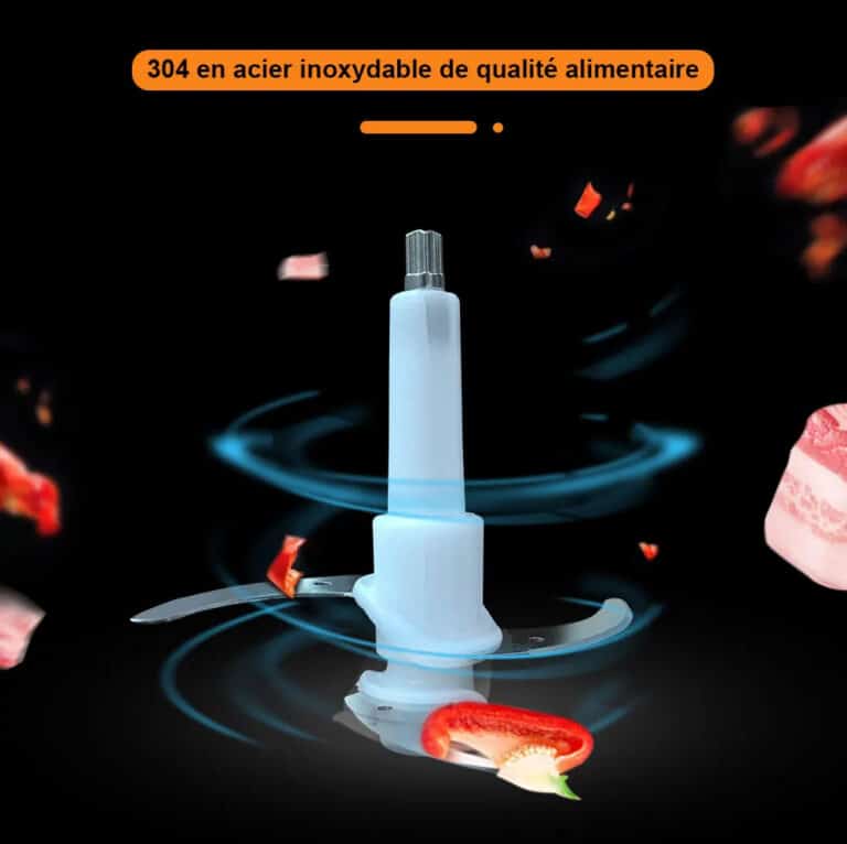 Hachoir électrique BioloMix 2L 500w bol inox double lame - 10 (5)