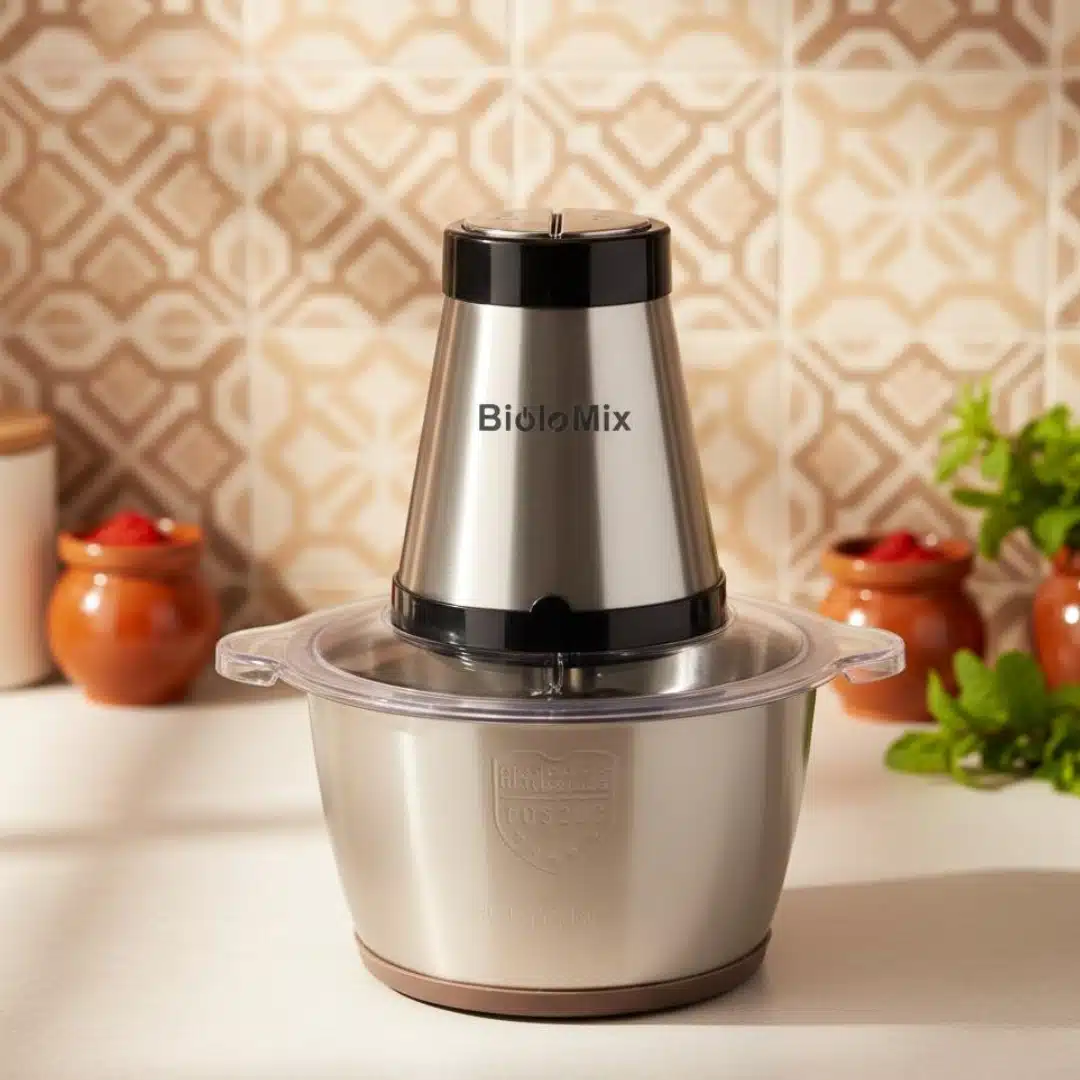 Hachoir multifonction Biolomix en acier inoxydable pour viande et légumes