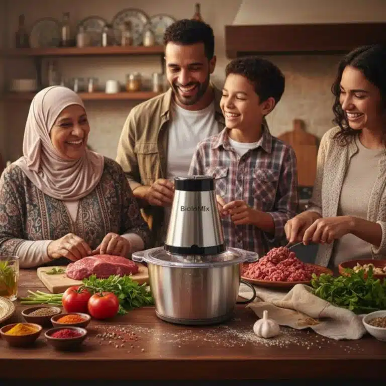 Hachoir multifonction Biolomix en acier inoxydable pour viande et légumes