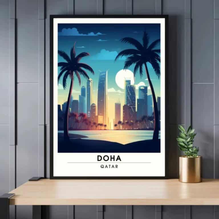Impression sur Toile Doha Skyline